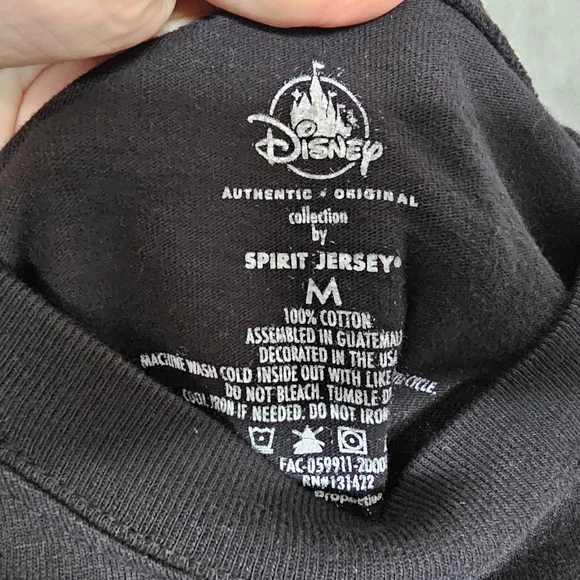 Disney World Spirit Jersey Adult M Black and Bronze Est 1971 Long Sleeve A3-7 - Picture 3 of 4